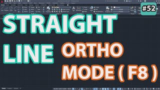 52 Draw A Straight Line In Autocad  Ortho Mode F8  Cad Gizmo [upl. by Tasha]