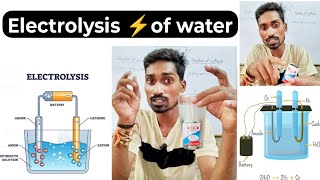 Electrolysis of water  जल का विद्युत अपघटन  Chemistry [upl. by Aissert]