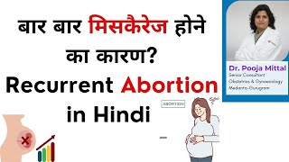 बार बार मिसकैरेज होने का कारणRecurrent Abortion in HindiRepeated Miscarriage CausesDr Pooja Mittal [upl. by Polik]