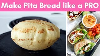 How to make Pita Bread at home like a PRO without oven [upl. by Llennod]