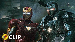 Iron Man amp War Machine vs Drones amp Vanko  Final Battle Scene  Iron Man 2 2010 Movie Clip HD 4K [upl. by Fredella232]