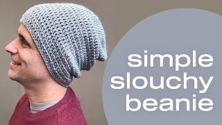 How To Crochet A Slouchy Style Hat Video Tutorial All Sizes Baby Thru Adult Slouchy Beanie [upl. by Ahsahtan]