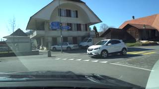 Driving in Switzerland from Jegenstorf to Münsingen via Krauchthal [upl. by Freyah339]