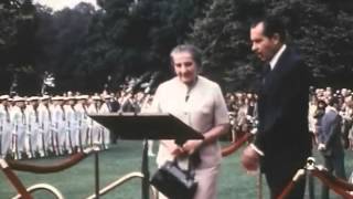 Israeli Prime Minister Golda Meir at the White House 1969 [upl. by Atnoved881]