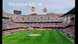 ¡Mi 1ª vez en un partido de fútbol Valencia vs Espanyol 2852023 [upl. by Helsell828]