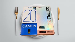 Tecno Camon 20 Pro vs Infinix Zero 30  Review HandsOn Unboxing Antutu  Camera Test [upl. by Oitaroh138]