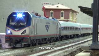 Modern Ho Scale Amtrak Trains Compilation [upl. by Lubbock]