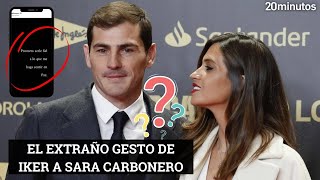 IKER CASILLAS A SARA CARBONERO el extraño e insperado mensaje en Instagram [upl. by Oiramed]