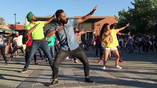 Burn Bhangra Fitness flash mob outside MontRoyal Metro station [upl. by Calesta76]