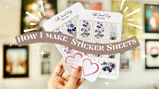 How I Make Sticker Sheet Using Cricut Tutorial [upl. by Anali]