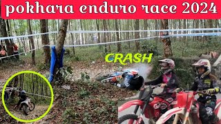 pokhara enduro race 2024  ladyrider crash [upl. by Vittoria]