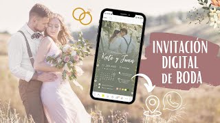 Cómo hacer una INVITACIÓN de BODA DIGITAL e INTERACTIVA sorprende a tus invitados [upl. by Shela]