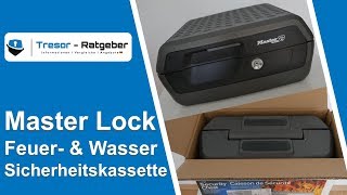 Master Lock  Feuerfester und wasserdichter Safe  Tresor Test [upl. by Eimme]