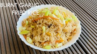 EASY BURNT GARLIC FRIED RICE RECIPE  BURNT GARLIC RICE  BURNT GARLIC VEG FRIED RICE [upl. by Eilesor]