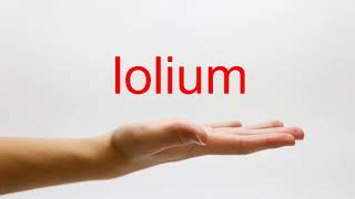 How to Pronounce lolium  American English [upl. by Wiedmann]