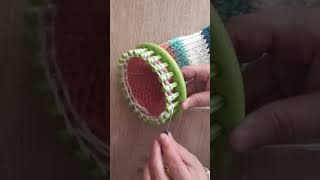 Knitting loom for beginners step by step knitting crochet loom scarf tricotin [upl. by Auberbach438]