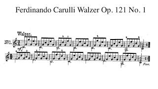 Ferdinando Carulli Op 121 No 1 Walzer in C Major [upl. by Amary]