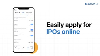 How to apply for IPOs on Zerodha [upl. by Aehtna]