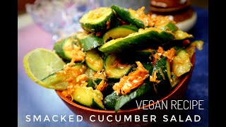 Smacked Cucumber Salad  kimchi  Vegan recipe  plant based diet shorts utubeshorts trending [upl. by Orelu864]