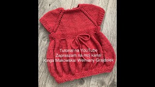 Sukienka na drutach Krok po kroku Jak zrobic sukienke bombke Tutorial [upl. by Brina]