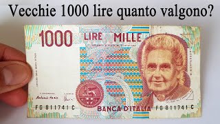 Vecchie 1000 lire Montessori quanto valgono [upl. by Christalle]