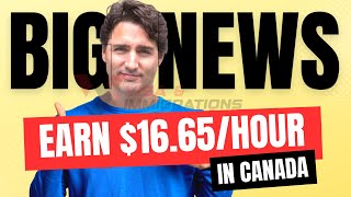 Canada increases federal minimum wage by 7 from April 1st 2023 [upl. by Nachison290]