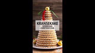 Kransekake Norwegian Christmas Cake shorts [upl. by Eelrihs]