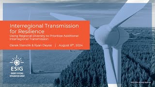 Webinar Interregional Transmission and Resilience [upl. by Kalikow]