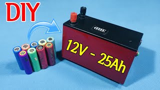 How to Make Lithium Battery Block 3S 12V 25Ah [upl. by Ecirtahs977]