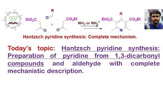 Hantzsch Pyridine Synthesis Preparation of pyridine from 13dicarbonyl compounds and aldehyde [upl. by Bronder112]