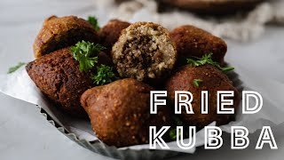 Make Fried Kubba Kibbeh Burghul With Me  كبة برغل مقلية  Arab housewife in her 20s [upl. by Ylrebnik745]