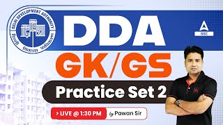 DDA Classes 2023  DDA GK GS Class By Pawan Moral  Practice Set 2 [upl. by Sanjay]