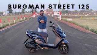 2024 Suzuki Burgman Street 125 Ride Connect  Detailed Review  Motorxone [upl. by Saticilef]