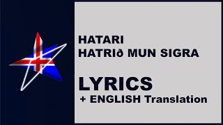 HATARI  Hatrið mun sigra  LYRICS with ENGLISH translation Iceland Eurovision 2019 [upl. by Kelley547]