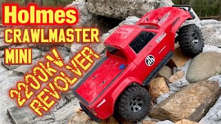 Holmes Hobbies Crawlmaster Mini and 2200kv Revolver in the TRX4 Sportish [upl. by Anwat936]