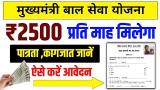 मुख्यमंत्री बाल सेवा योजना  Bal Seva Yojana Form Kaise Bhare 2023  mukhyamantri bal seva yojana [upl. by Killen509]