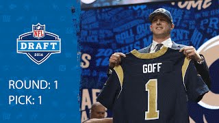 Jared Goff QB  Pick 1 Los Angeles Rams  2016 NFL Draft [upl. by Sara-Ann367]