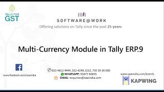 Manage MultiCurrency Transactions with TallyERP 9 [upl. by Akinna]