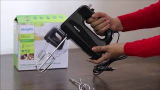 Philips Hand Mixer HR370510 300Watt Hand Mixer Black Unboxing and Review  Best Hand Mixer [upl. by Oznol274]