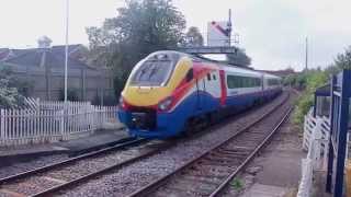 Rare East Midlands Trains Class 222 meridian at Uttoxeter [upl. by Lirbij]