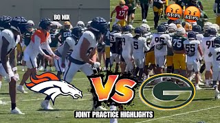 Broncos vs Packers BRAWL Joint Practice DAY 1 HIGHLIGHTS Bo Nix LIGHTS UP Broncos Defense [upl. by Eikceb]