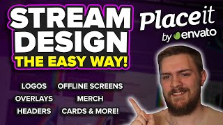 Placeit  Custom Twitch Overlay Templates Logos Offline Screens Cards Headers amp MORE [upl. by Og788]