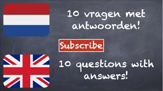 NT2 A0A2 2minute Dutch Conversation Beginner Friendly 10 questions and answers learndutch [upl. by Orabla871]