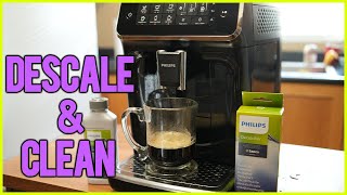 How to Descale amp Clean the Philips Automatic Espresso machine [upl. by Aicnom]