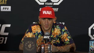 Dustin Poirier PostFight Press Conference  UFC 291 [upl. by Jeritah]