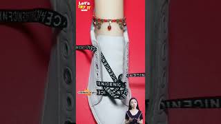 Unique ways of styling shoelaces design for girls Shoelacing Tie Tips style tips shorts [upl. by Aicelet]