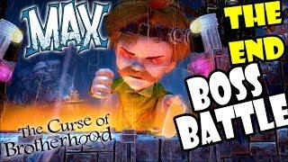 Lets Play Max Curse of Brotherhood Final Boss Battle THE END SuperEvilHeroMustachoFelixBrine [upl. by Aicnorev]