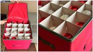 Christmas Ornaments Storage Box Unboxing amp Review [upl. by Fleeman681]