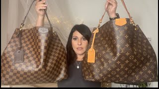 Louis Vuitton Graceful Damier Ebene Vs Monogram Comparison [upl. by Neimad446]