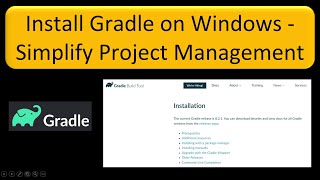 How to install Gradle on windows operating system  Gradle tutorial [upl. by Trebor717]